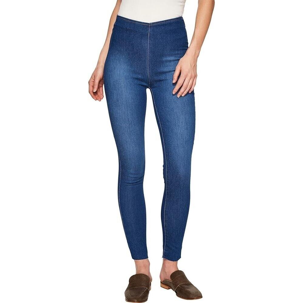Free People Size 25 Easy Goes It Jeggings Denim Medium Blue Wash - Picture 2 of 10